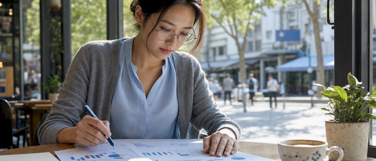 Data professional reviewing BI tool comparison charts