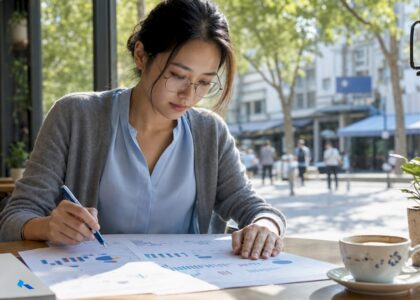 Data professional reviewing BI tool comparison charts