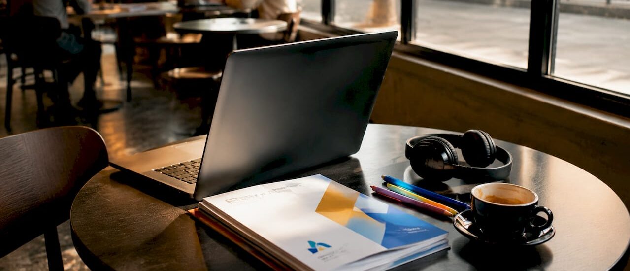 Sales workspace with Blue Prysm logo and equipment