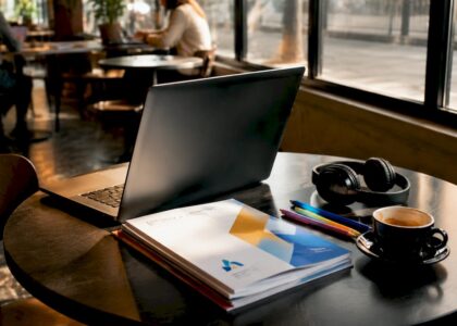 Sales workspace with Blue Prysm logo and equipment