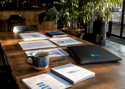 Workspace showing market intelligence setup with Blue Prysm logo