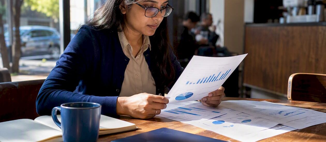 Analyst reviewing lead qualification reports