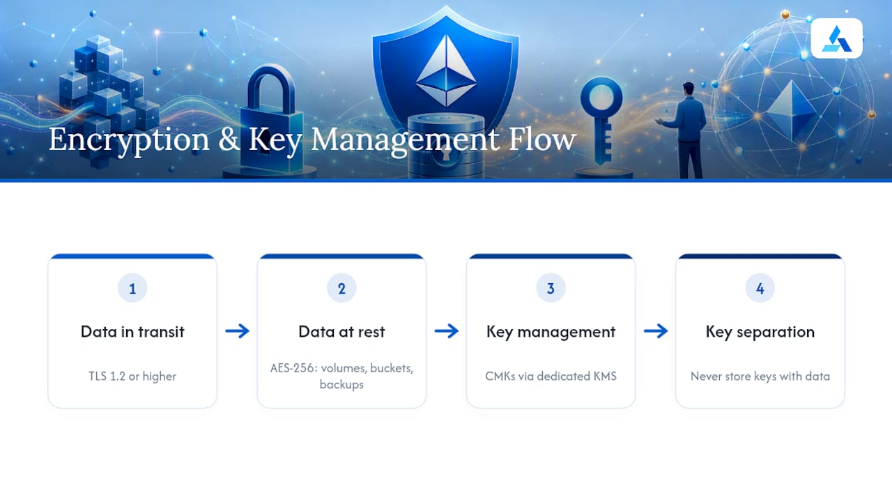 Diagram of encryption layers and key management