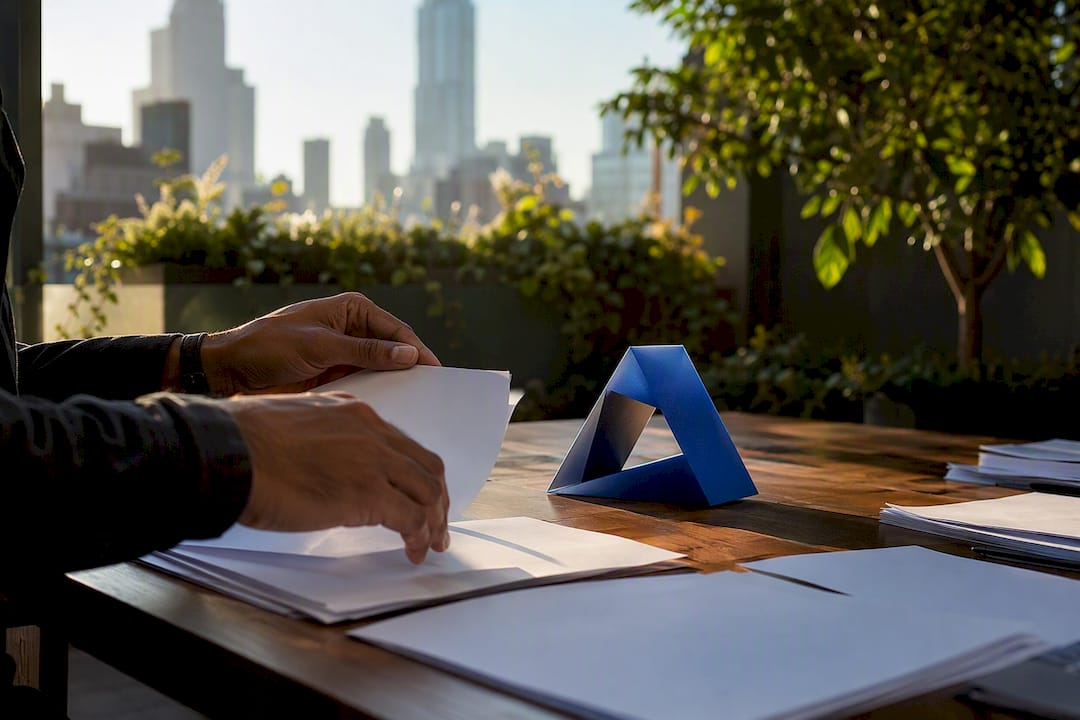 Hands adjusting controls with Blue Prysm logo