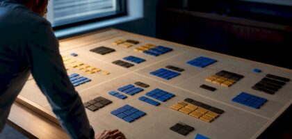 Resource allocation planning board with capacity tiles