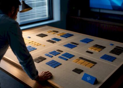 Resource allocation planning board with capacity tiles
