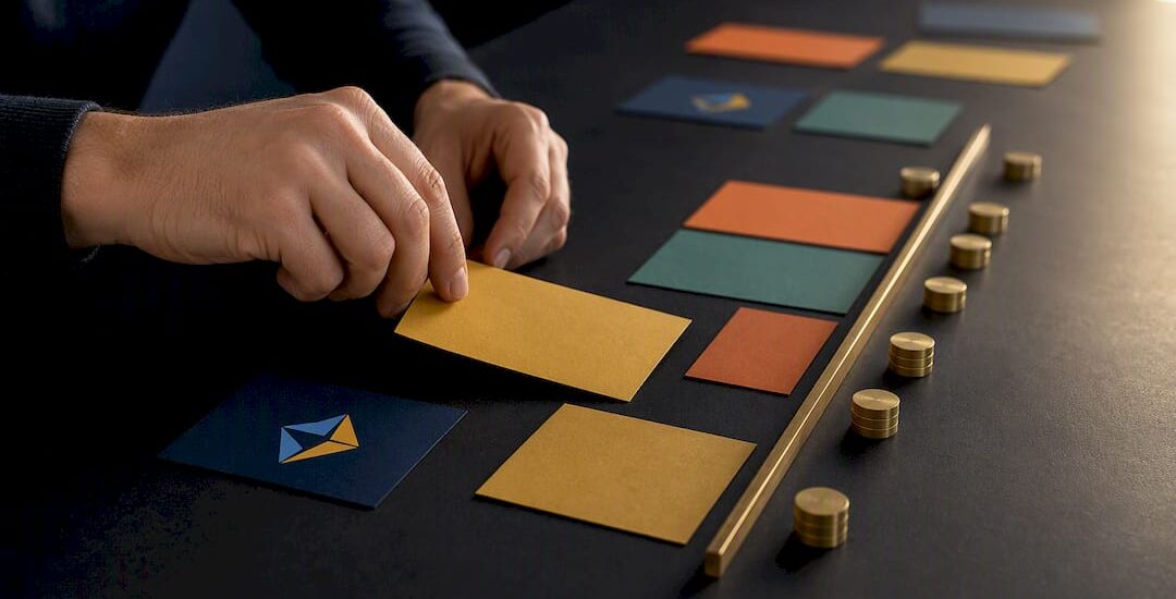 Hands arranging initiatives within portfolio capacity