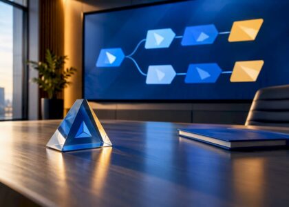 Strategy planning display with branching growth moves