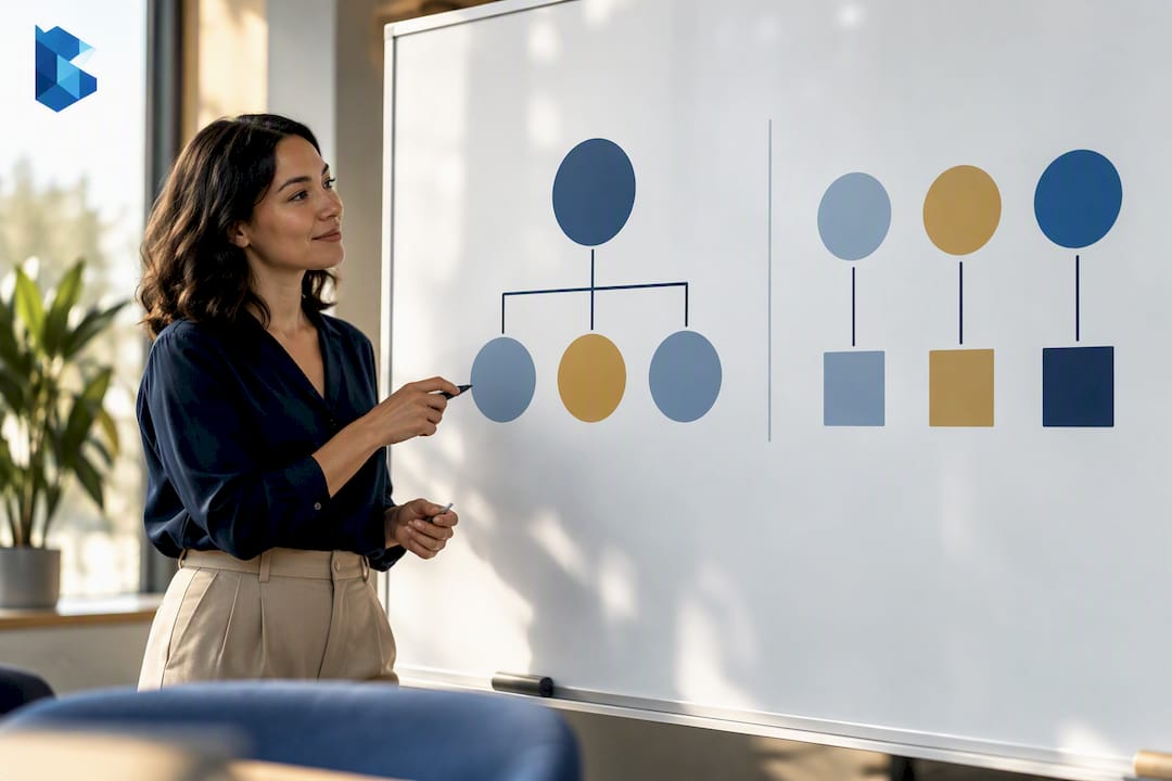 Illustration comparing cascading and aligned outcomes