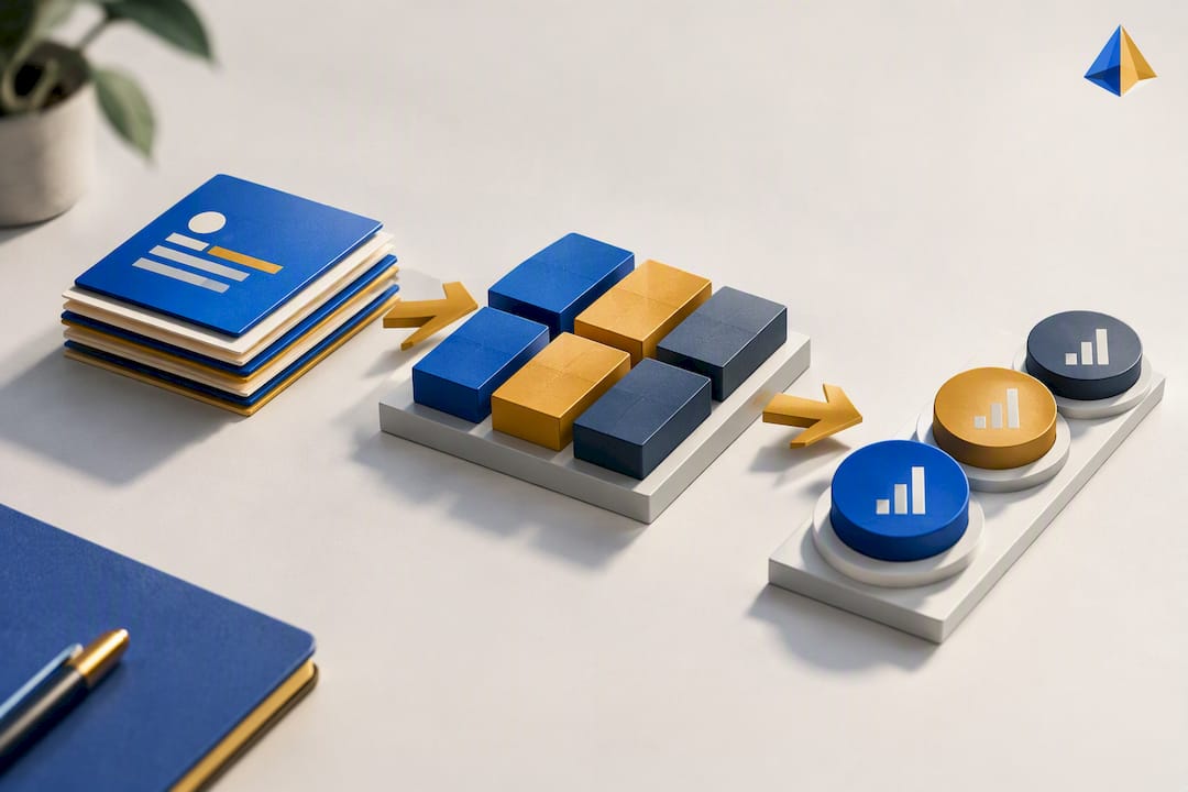Narrative converted into measurable work stages